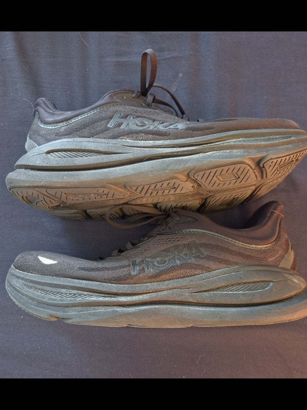 Hoka BONDI 9 Men's Black Athletic Running Shoes with Thick Cushioned Sole